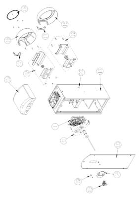 Pièces détachées du moteur de la barrière QIK60EH-70EH DITEC